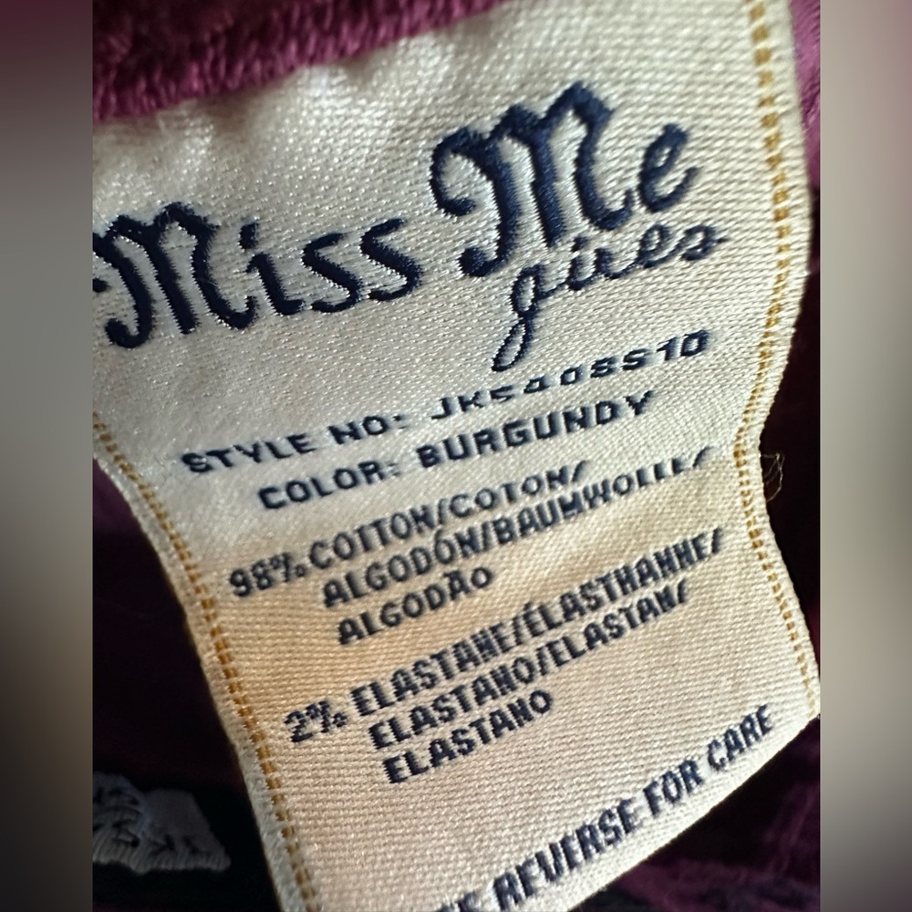 Miss Me Girls Magenta Jeans with Embellishments - Picture 5 of 7